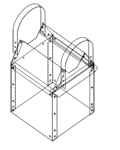 Connection from flex. auger 70-125 onto feed-column